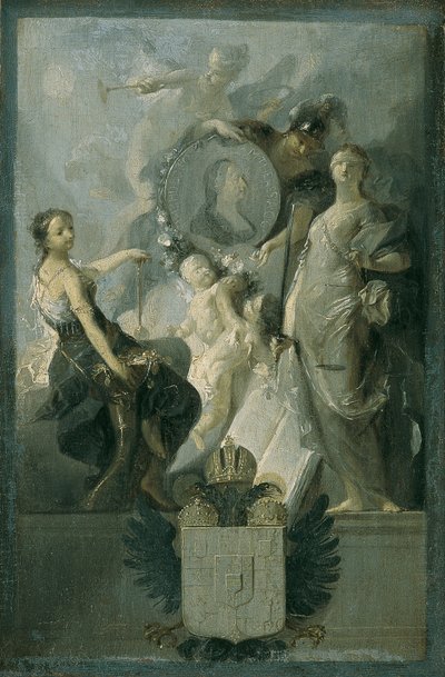 Hyllning till kejsarinnan Maria Theresia av Franz Anton Maulbertsch