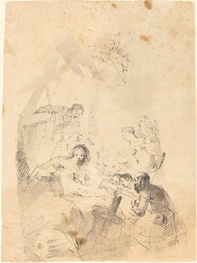 Tillbedjan av herdarna av Franz Anton Maulbertsch