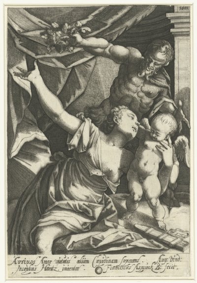Venus in Love mötte Pan Eros i Anteros av Franz Aspruck