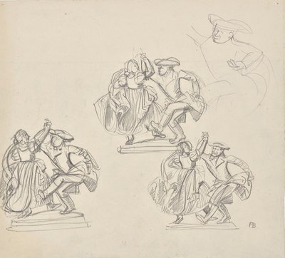 Design för bondens fontän i Neutitschein av Franz Barwig d. Ä.
