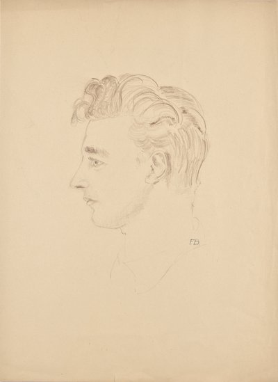 Porträttstudie av Franz Barwig den yngre av Franz Barwig d. Ä.