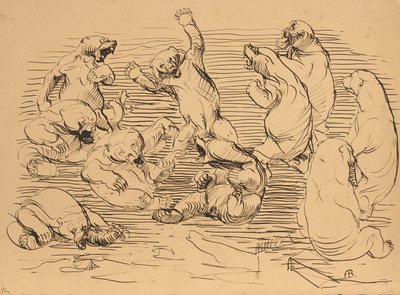Bråkande björnar av Franz Barwig d. Ä.