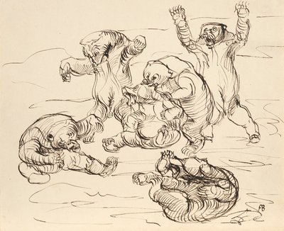 Bråkande björnar av Franz Barwig d. Ä.