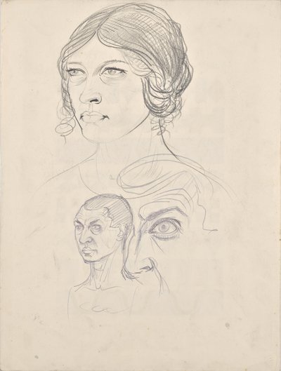 Porträttstudier Rosa och Walter Barwig av Franz Barwig der Ältere