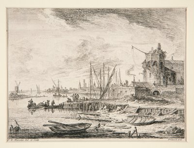 Utsikt över en hamn #9 av Franz Edmund Weirotter