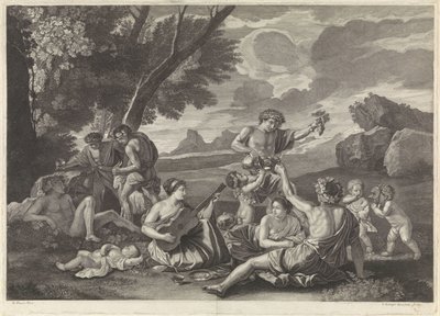 Landskap med Bacchantes av Franz Ertinger