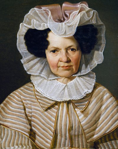 Porträtt av Therese Burger Bischof, målning av Franz Eybl (1806-1880) av Franz Eybl