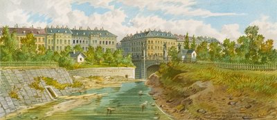 Elisabethbron över floden Wien av Franz Gerasch