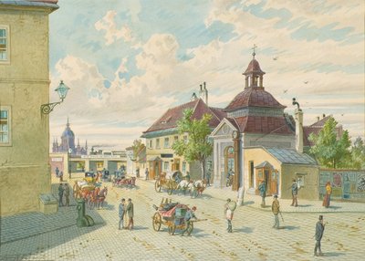 Matzleinsdorfer-linjen i Wien (hörnet Margarethengurtel och Matzleinsdorfer Platz) av Franz Gerasch