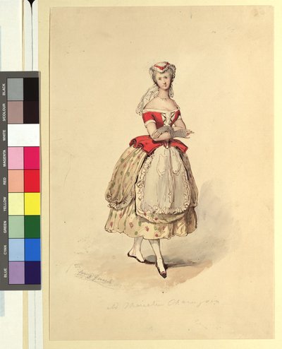 Ida Schuselka-Brüning som bondflicka i ”Maria, regementets dotter” av Franz Gerasch