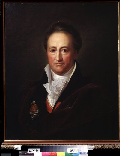 Porträtt av författaren Johann Wolfgang von Goethe (1749-1832) (Porträtt av författaren J.W. von Goethe). Målning av Gerhard von Kugelgen (1772-1820), olja på duk av Franz Gerhard von Kugelgen