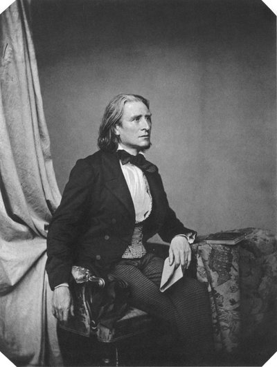 Franz Liszt, ungersk kompositör och pianist, ca 1860 av Franz Hanfstaengl
