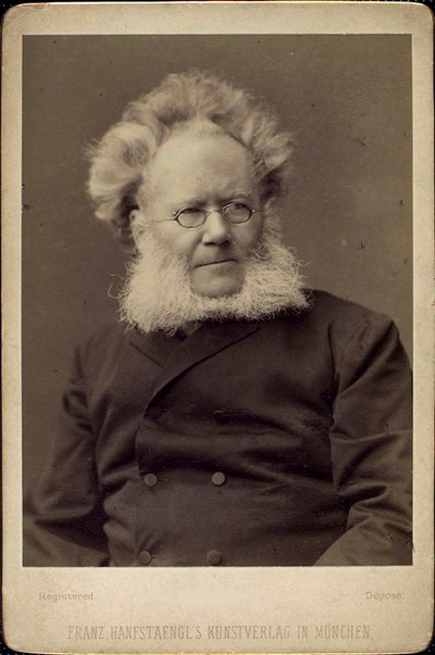 Henrik Ibsen, norsk dramatiker och poet, sent 1800- eller tidigt 1900-tal. av Franz Hanfstaengl