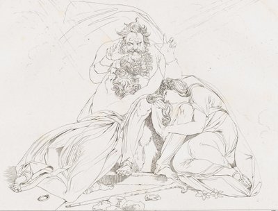 Der Tod des Oedipus Oidipus död, 1806. av Franz Hegi