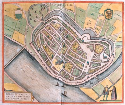 Deventer, Nederländerna (gravyr av Franz Hogenberg