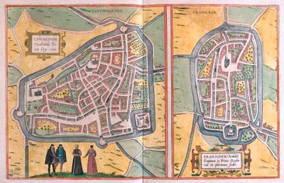 Franeker, Nederländerna (gravyr av Franz Hogenberg
