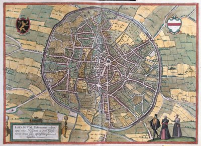 Leuven, Belgien (gravyr av Franz Hogenberg