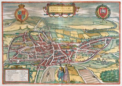 Norwich - Storbritannien (gravyr av Franz Hogenberg