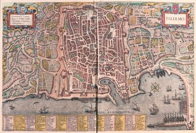 Palermo, Italien (gravyr av Franz Hogenberg