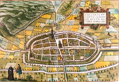 Plan över Kalkar (Calcaria), Tyskland (etsning av Franz Hogenberg