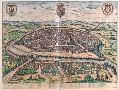 Sevilla, Spanien (gravyr av Franz Hogenberg