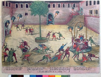 "Michelade" i Nimes den 29:e och 30:e september 1567 av Franz Hogenberg