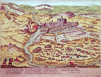 Belägringen av St. Quentin, 27 juli 1557 av Franz Hogenberg