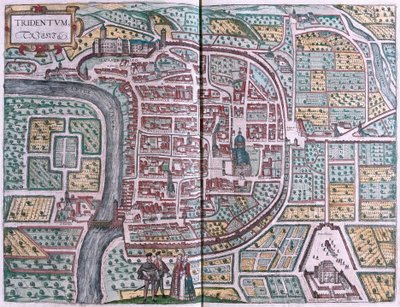 Trento, Italien (gravyr av Franz Hogenberg