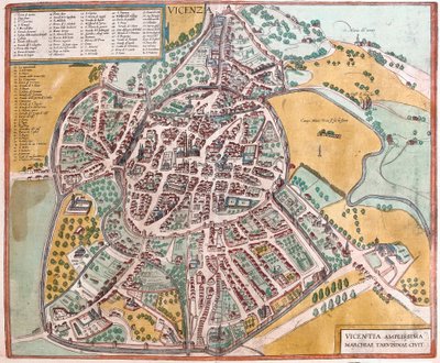 Vicenza, Italien (gravyr av Franz Hogenberg