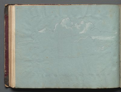 Album med utsikt över Rom och omgivningar, Landskapsstudier, sidan 36b: Molnstudie av Franz Johann Heinrich Nadorp