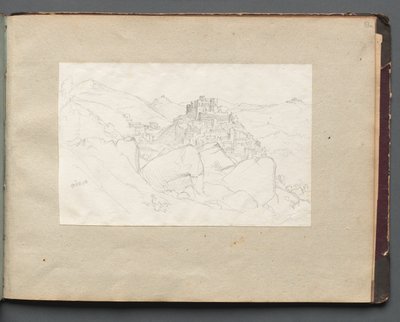Album med utsikt över Rom och omgivningar, landskapsstudier, sida 53a: "Vivaro" av Franz Johann Heinrich Nadorp