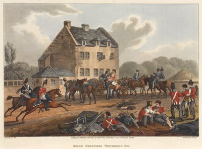 Huvudkvarter Waterloo 1815, graverat av M. Dubourg, 1819 (färgad akvatint) av Franz Joseph Manskirch