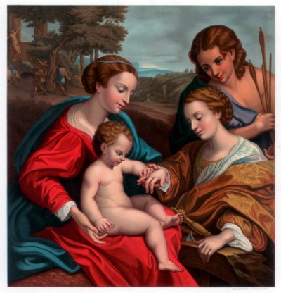 St Catherines mystiska äktenskap, 1526-1527 1870 av Franz Kellerhoven