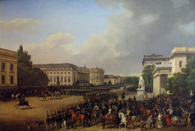 Tyska: Parade på Opernplatz i Berlin Parade på Opernplatz av Franz Krüger