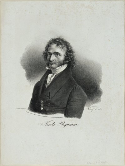 Niccolò Paganini av Franz Krüger