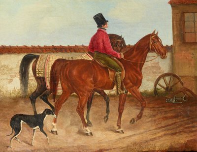 Ryttare som leder en häst och hund (efter Franz Krüger) av Franz Krüger