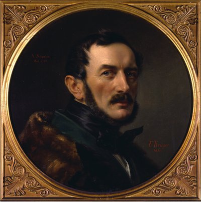 Porträtt av arkitekten Albert Dietrich Schadow av Franz Krüger