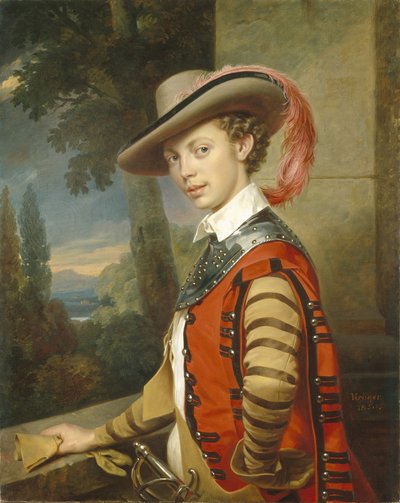 Porträtt av prins Nikolai Saltykov i kostym, 1850 av Franz Krüger