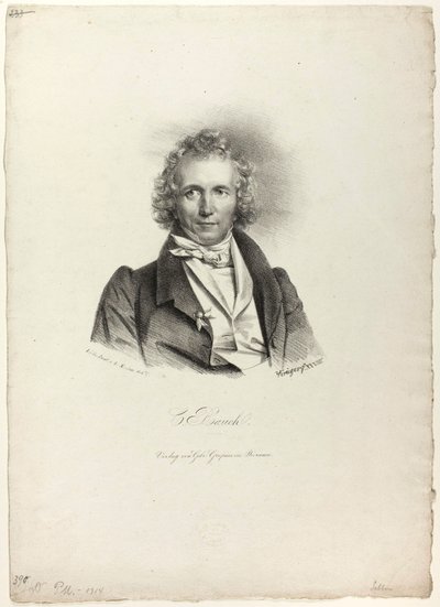 Porträtt av skulptören Rauch av Franz Krüger