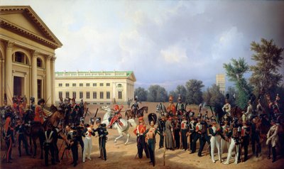 Det kejserliga ryska gardet i Tsarskoye Selo 1832, 1841. av Franz Krüger