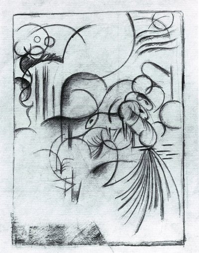 Abstrakt komposition av Franz Marc