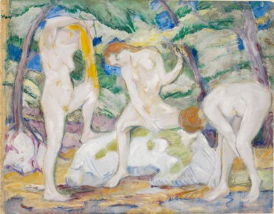 Badande kvinnor av Franz Marc