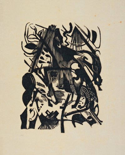 Vargens födelse av Franz Marc