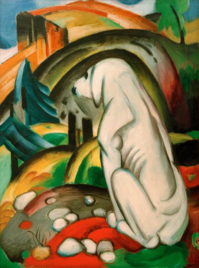 Den vita hunden (hunden före världen) av Franz Marc
