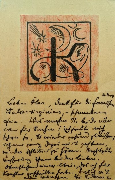 Exlibris Bernhard Köhler av Franz Marc