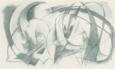 Franz Marc - Skissbok från fältet - Blad 13 av Franz Marc