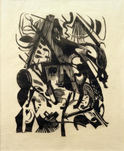 Vargars födelse av Franz Marc