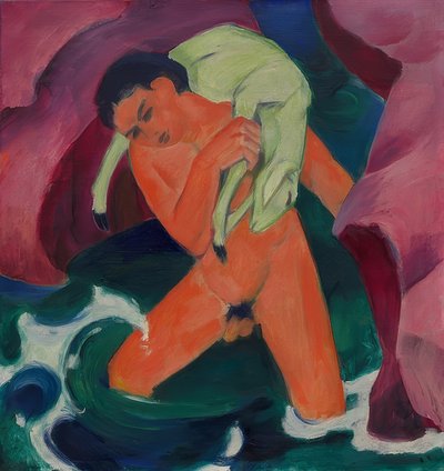 Pojke med lamm. Den gode herden. 1911 av Franz Marc
