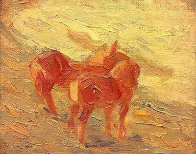 Hästar vid havet av Franz Marc