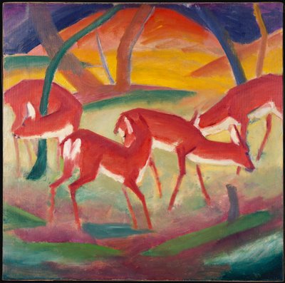 Red Deer 1, 1910 av Franz Marc
